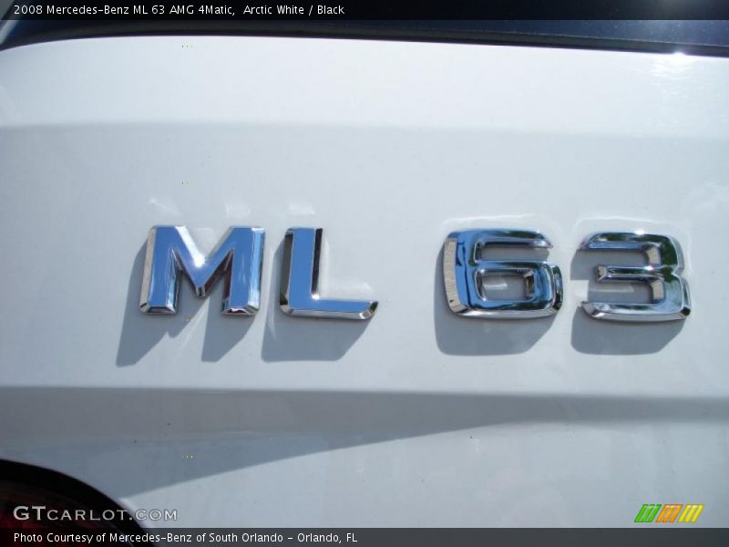 Arctic White / Black 2008 Mercedes-Benz ML 63 AMG 4Matic