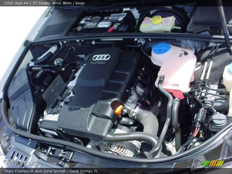 Arctic White / Beige 2005 Audi A4 2.0T Sedan