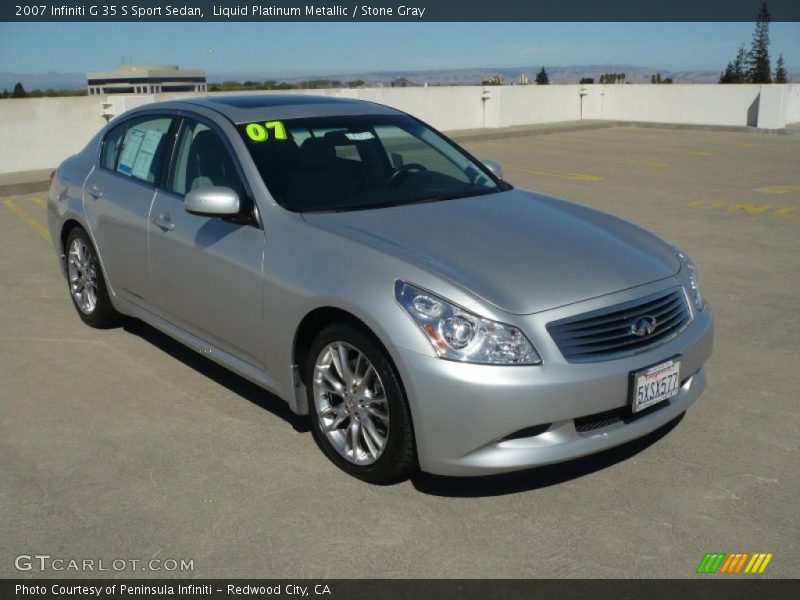 Liquid Platinum Metallic / Stone Gray 2007 Infiniti G 35 S Sport Sedan