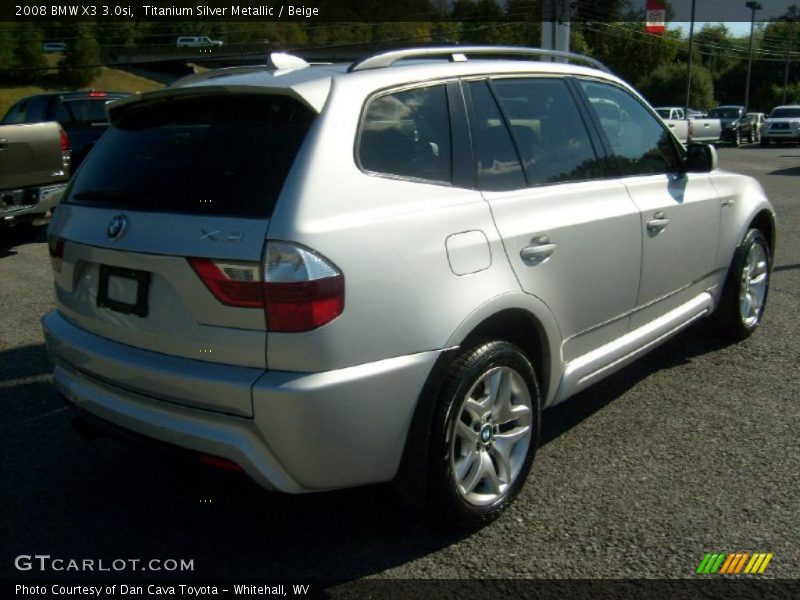 Titanium Silver Metallic / Beige 2008 BMW X3 3.0si