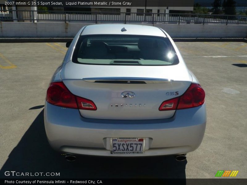 Liquid Platinum Metallic / Stone Gray 2007 Infiniti G 35 S Sport Sedan