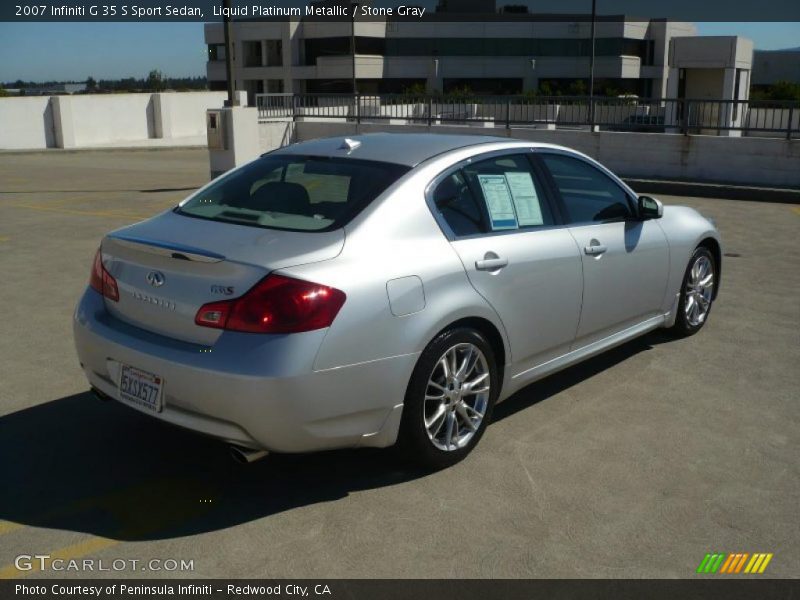 Liquid Platinum Metallic / Stone Gray 2007 Infiniti G 35 S Sport Sedan