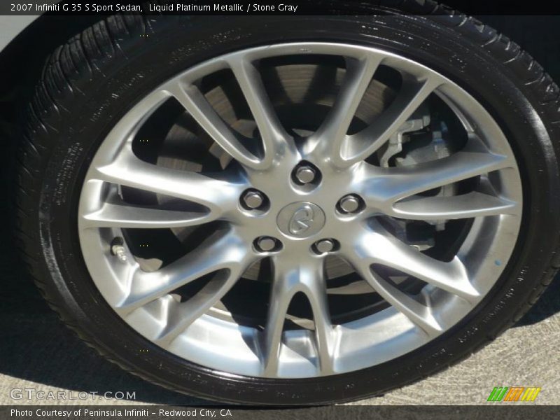 Liquid Platinum Metallic / Stone Gray 2007 Infiniti G 35 S Sport Sedan