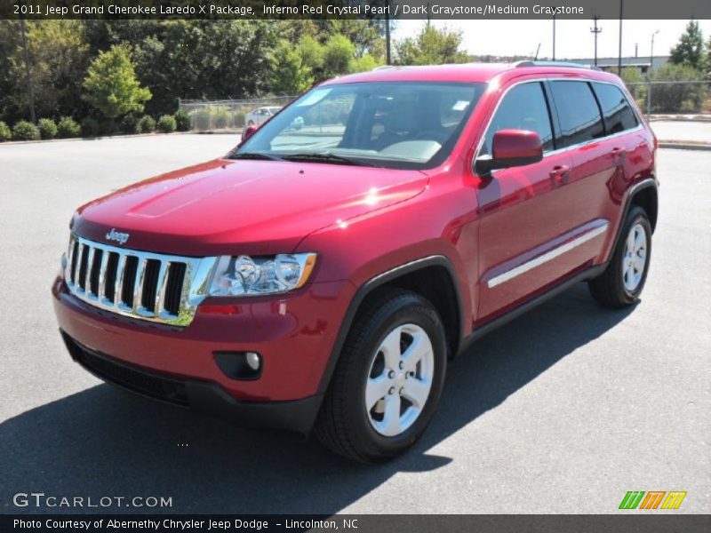 Inferno Red Crystal Pearl / Dark Graystone/Medium Graystone 2011 Jeep Grand Cherokee Laredo X Package