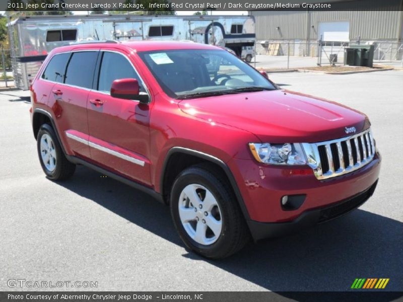 Inferno Red Crystal Pearl / Dark Graystone/Medium Graystone 2011 Jeep Grand Cherokee Laredo X Package