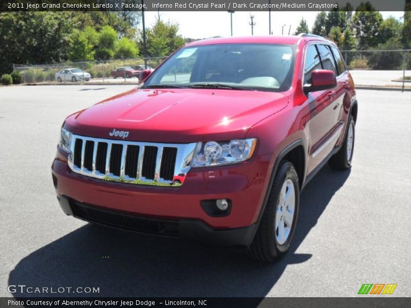 Inferno Red Crystal Pearl / Dark Graystone/Medium Graystone 2011 Jeep Grand Cherokee Laredo X Package