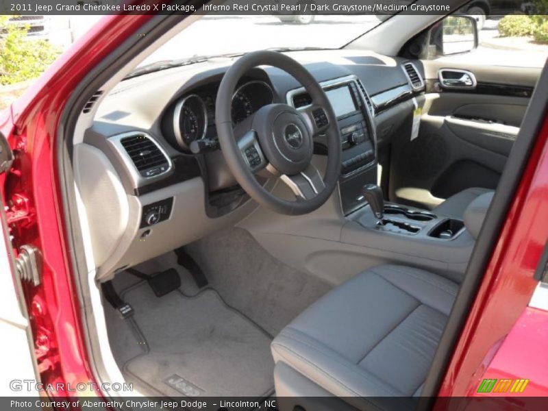 Inferno Red Crystal Pearl / Dark Graystone/Medium Graystone 2011 Jeep Grand Cherokee Laredo X Package