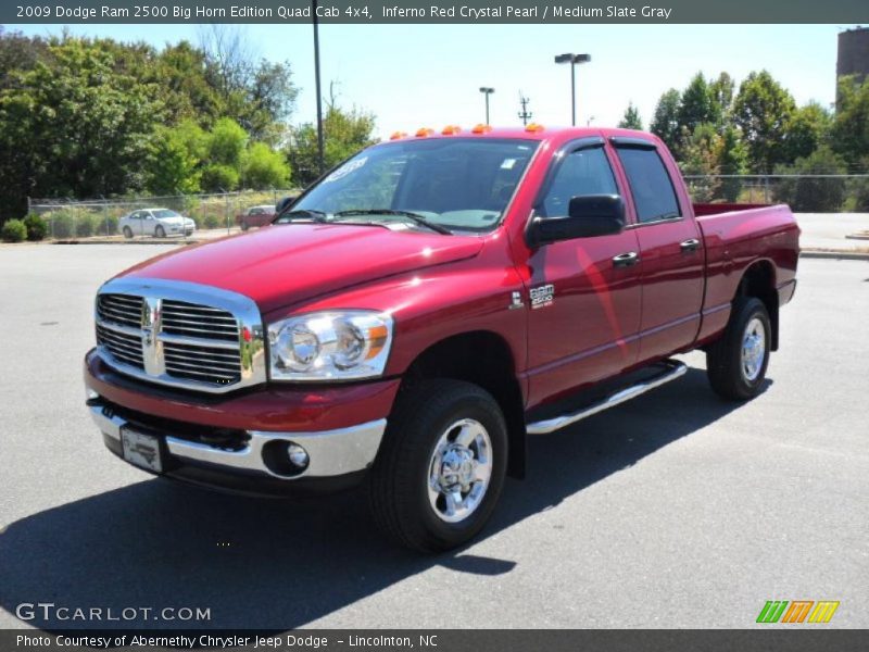 Inferno Red Crystal Pearl / Medium Slate Gray 2009 Dodge Ram 2500 Big Horn Edition Quad Cab 4x4