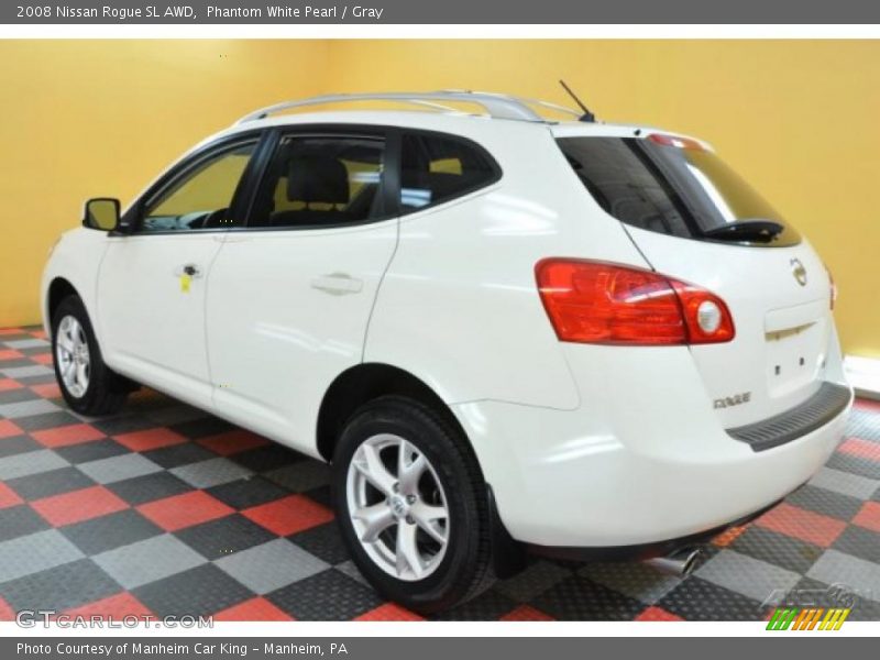 Phantom White Pearl / Gray 2008 Nissan Rogue SL AWD