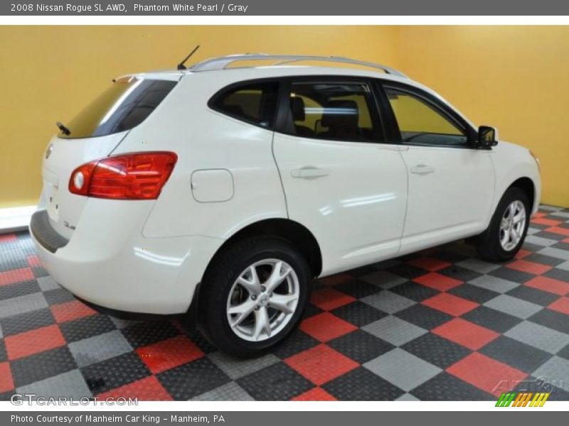 Phantom White Pearl / Gray 2008 Nissan Rogue SL AWD