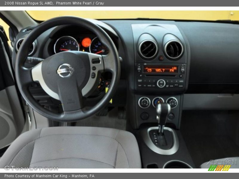 Phantom White Pearl / Gray 2008 Nissan Rogue SL AWD