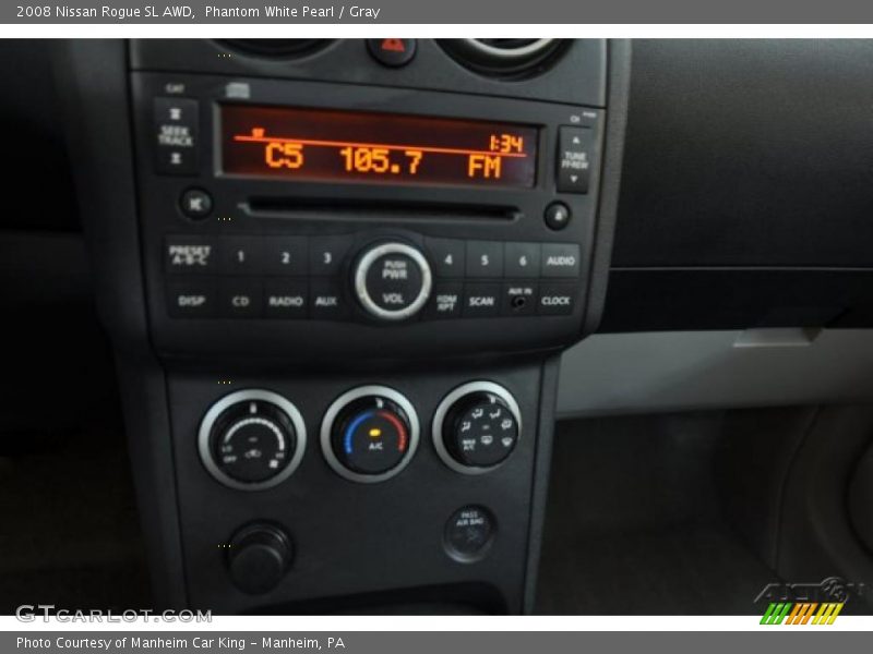 Phantom White Pearl / Gray 2008 Nissan Rogue SL AWD