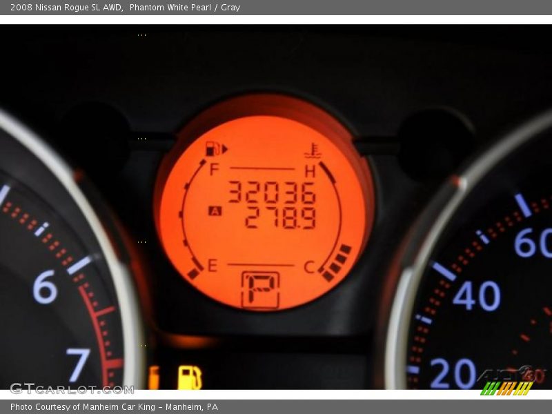 Phantom White Pearl / Gray 2008 Nissan Rogue SL AWD
