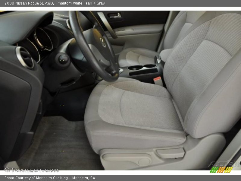 Phantom White Pearl / Gray 2008 Nissan Rogue SL AWD