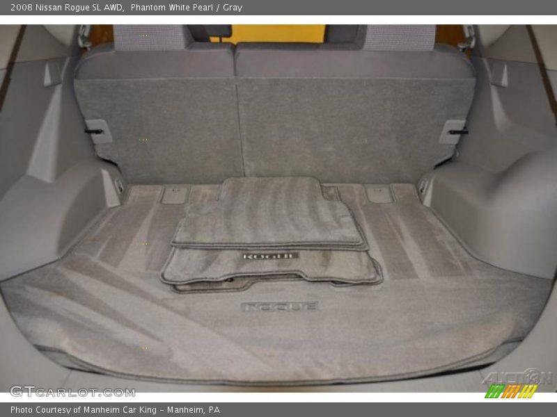Phantom White Pearl / Gray 2008 Nissan Rogue SL AWD