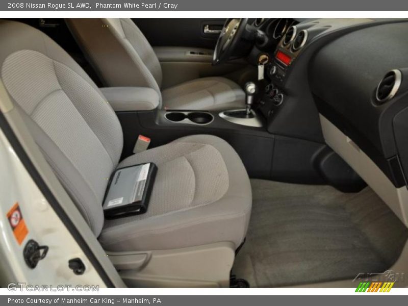 Phantom White Pearl / Gray 2008 Nissan Rogue SL AWD