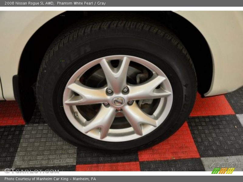 Phantom White Pearl / Gray 2008 Nissan Rogue SL AWD
