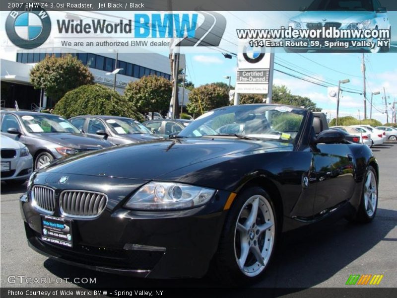 Jet Black / Black 2007 BMW Z4 3.0si Roadster