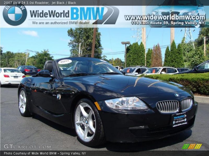 Jet Black / Black 2007 BMW Z4 3.0si Roadster