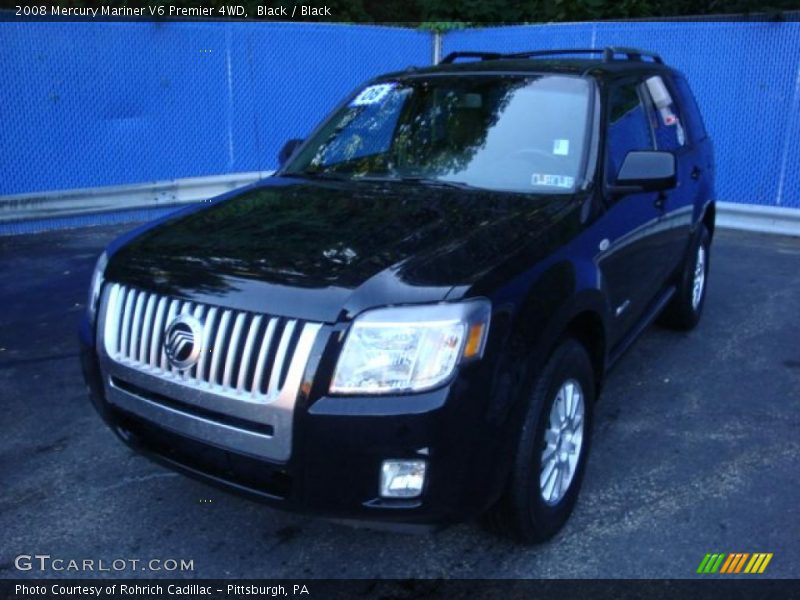 Black / Black 2008 Mercury Mariner V6 Premier 4WD