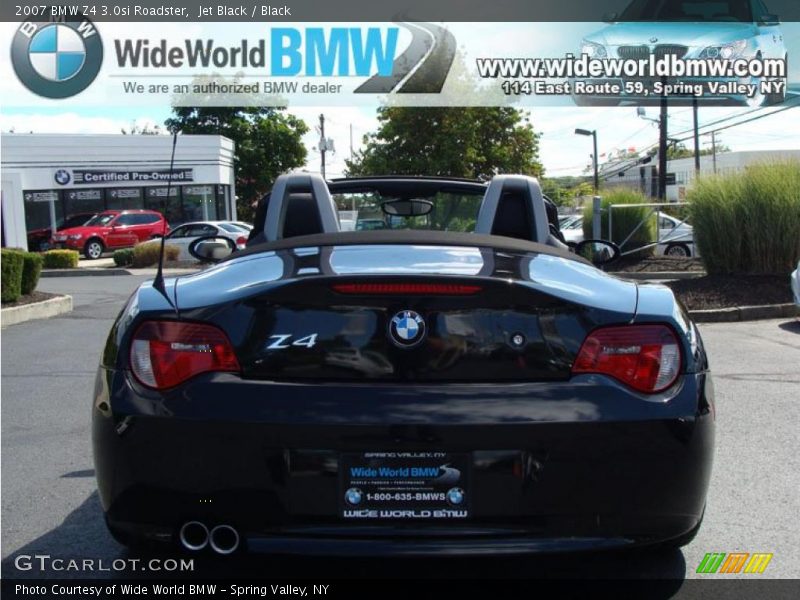 Jet Black / Black 2007 BMW Z4 3.0si Roadster