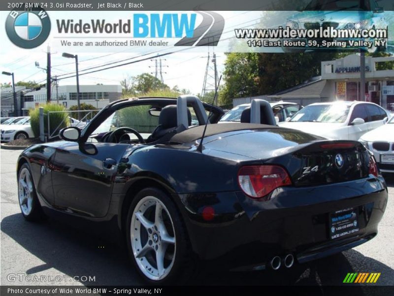 Jet Black / Black 2007 BMW Z4 3.0si Roadster