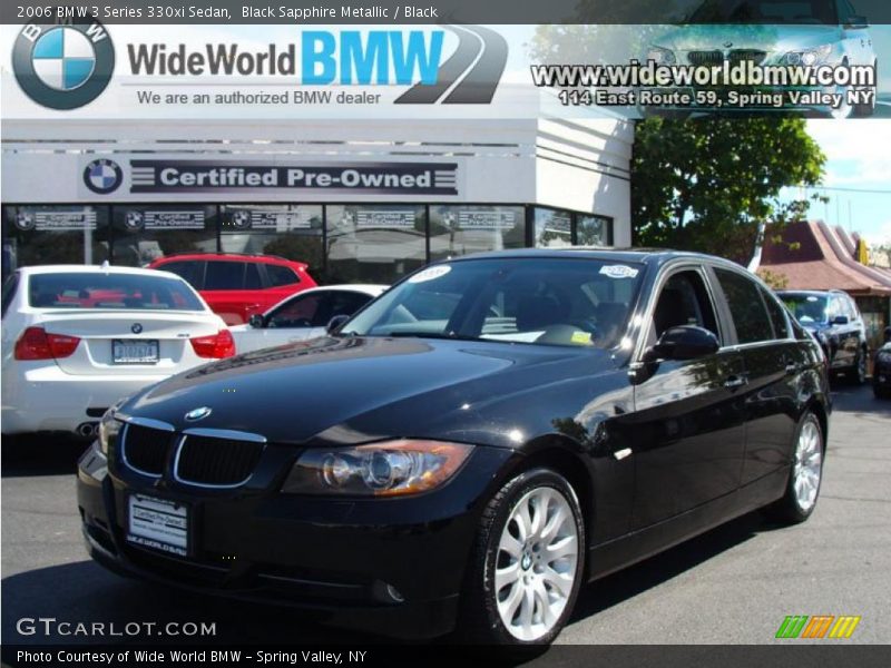 Black Sapphire Metallic / Black 2006 BMW 3 Series 330xi Sedan