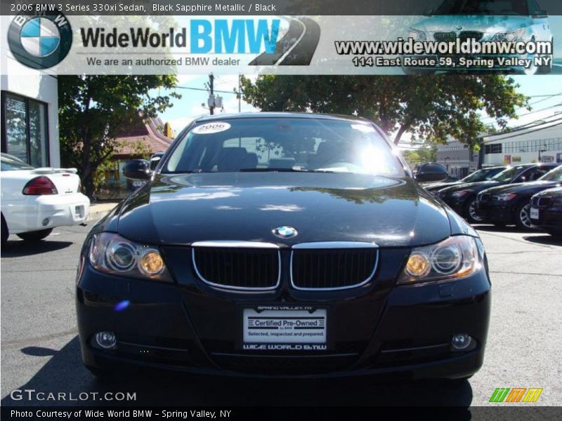 Black Sapphire Metallic / Black 2006 BMW 3 Series 330xi Sedan