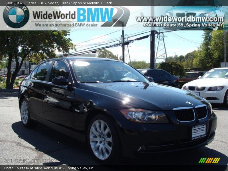 Black Sapphire Metallic / Black 2006 BMW 3 Series 330xi Sedan