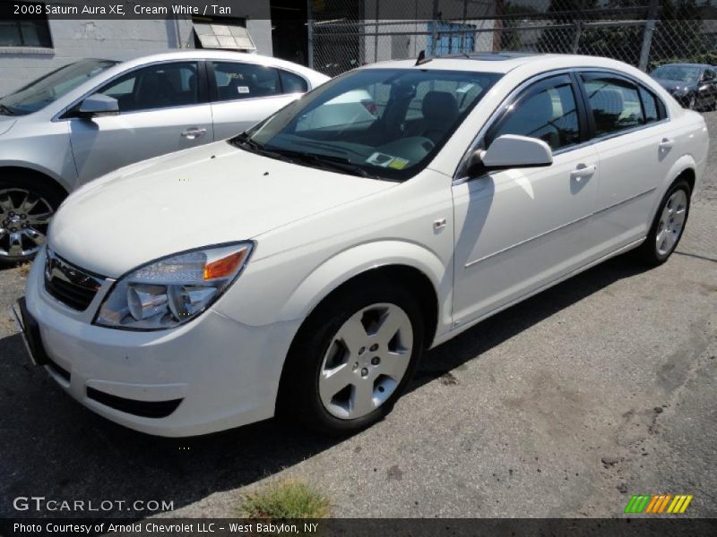 Cream White / Tan 2008 Saturn Aura XE