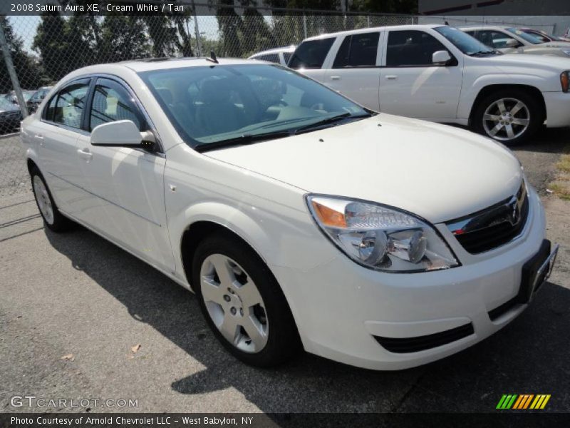 Cream White / Tan 2008 Saturn Aura XE