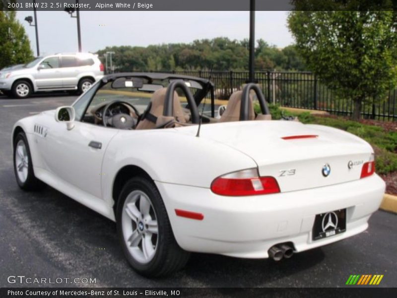 Alpine White / Beige 2001 BMW Z3 2.5i Roadster