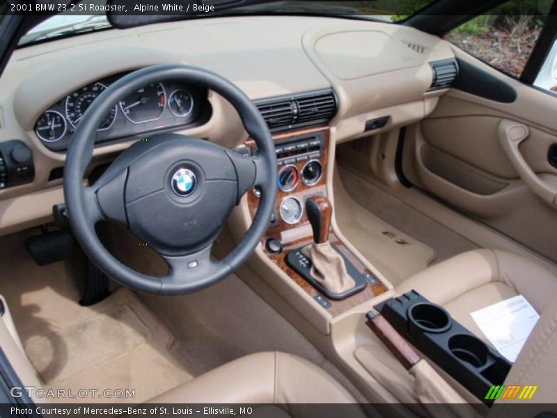 Alpine White / Beige 2001 BMW Z3 2.5i Roadster