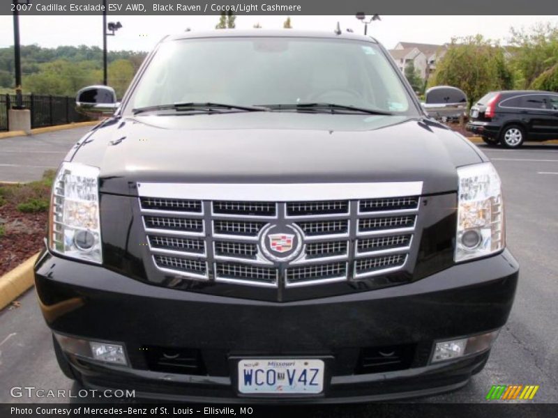 Black Raven / Cocoa/Light Cashmere 2007 Cadillac Escalade ESV AWD