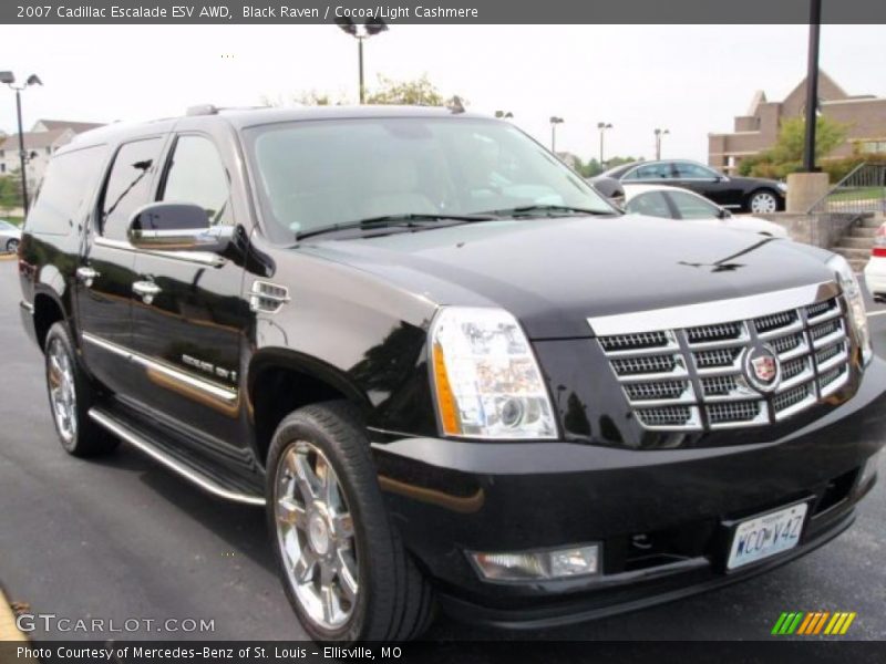 Black Raven / Cocoa/Light Cashmere 2007 Cadillac Escalade ESV AWD