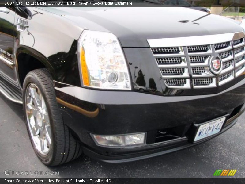 Black Raven / Cocoa/Light Cashmere 2007 Cadillac Escalade ESV AWD