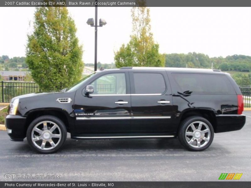 Black Raven / Cocoa/Light Cashmere 2007 Cadillac Escalade ESV AWD