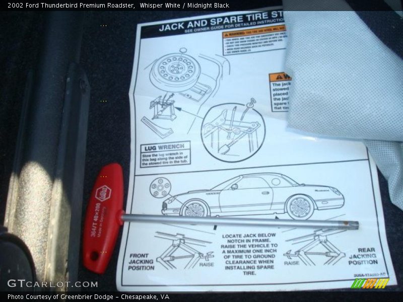 Whisper White / Midnight Black 2002 Ford Thunderbird Premium Roadster