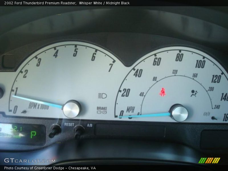 Whisper White / Midnight Black 2002 Ford Thunderbird Premium Roadster