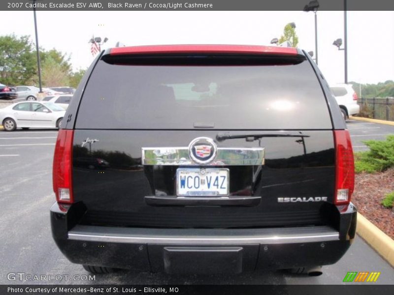 Black Raven / Cocoa/Light Cashmere 2007 Cadillac Escalade ESV AWD