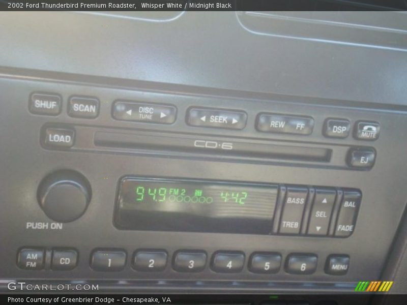 Whisper White / Midnight Black 2002 Ford Thunderbird Premium Roadster