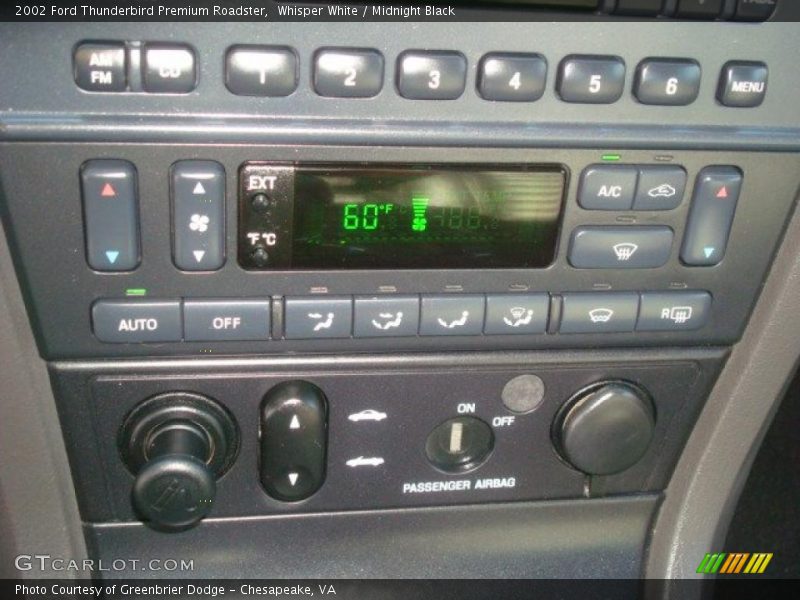 Whisper White / Midnight Black 2002 Ford Thunderbird Premium Roadster