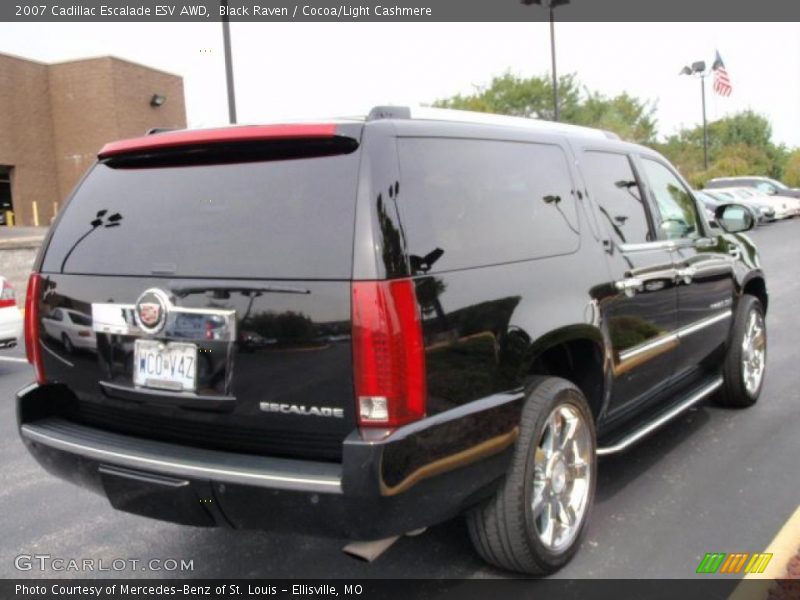 Black Raven / Cocoa/Light Cashmere 2007 Cadillac Escalade ESV AWD