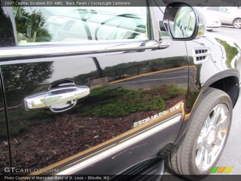 Black Raven / Cocoa/Light Cashmere 2007 Cadillac Escalade ESV AWD