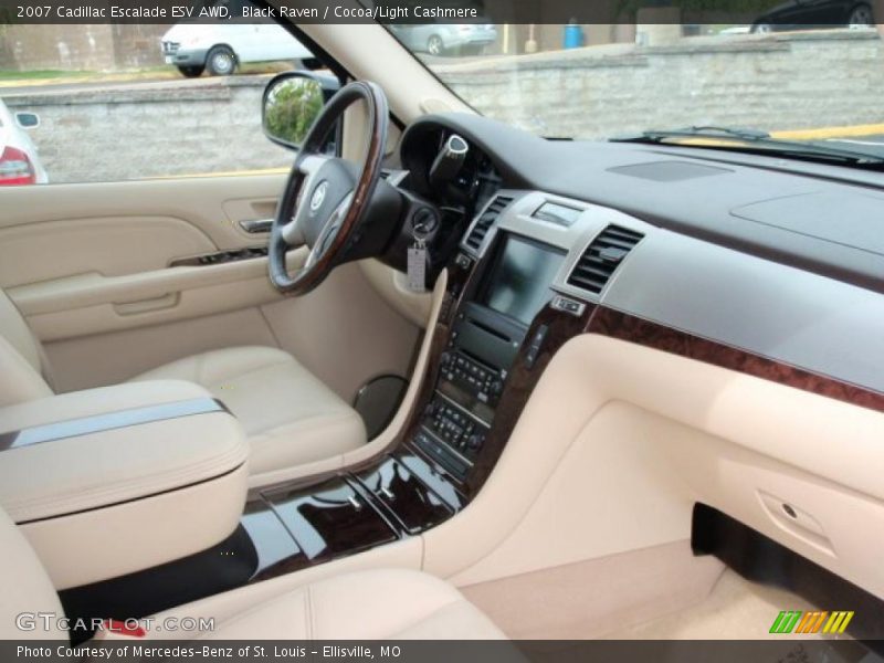 Black Raven / Cocoa/Light Cashmere 2007 Cadillac Escalade ESV AWD