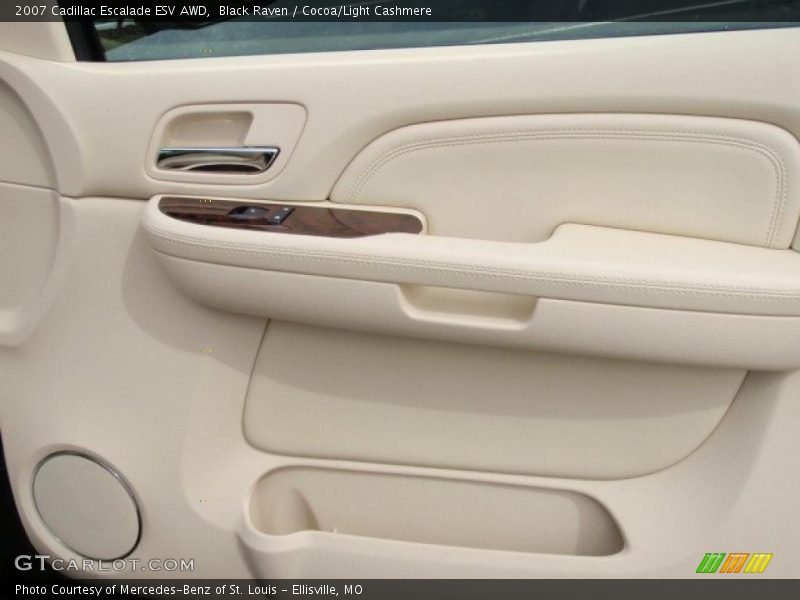 Black Raven / Cocoa/Light Cashmere 2007 Cadillac Escalade ESV AWD