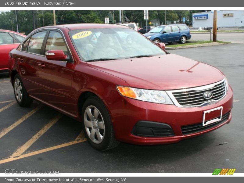 Ruby Red / Gray 2009 Kia Optima LX