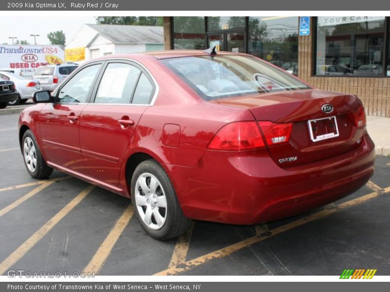 Ruby Red / Gray 2009 Kia Optima LX