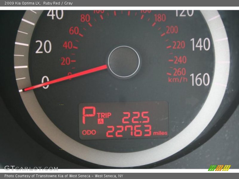 Ruby Red / Gray 2009 Kia Optima LX