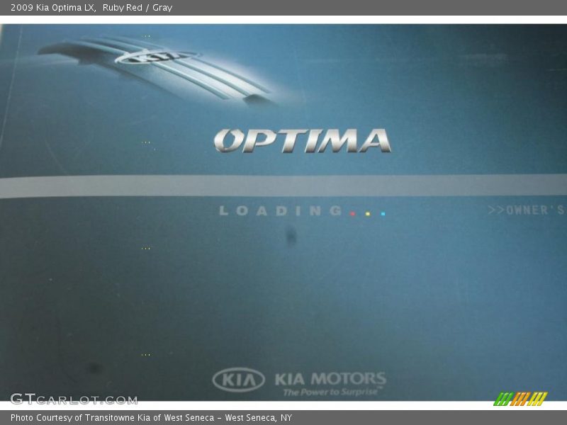 Ruby Red / Gray 2009 Kia Optima LX